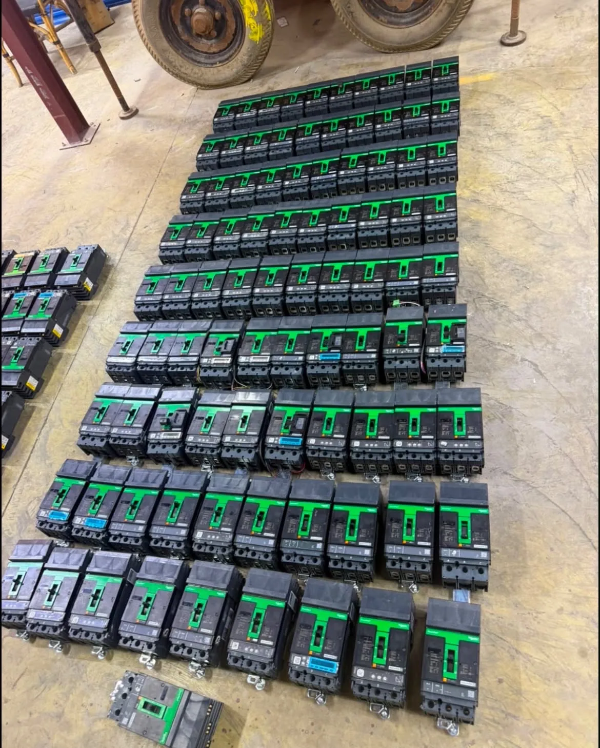 Large inventory of industrial circuit breakers